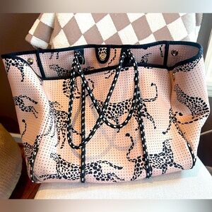 Large neoprene tote bag